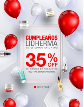 Promoción Lidherma, 35% OFF en cientos de productos